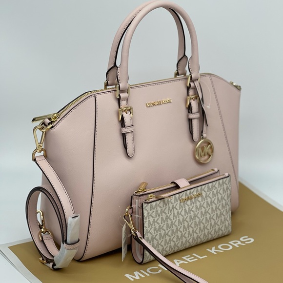 Michael Kors Handbags - Michael Kors Ciara LG Satchel & Double Zip…